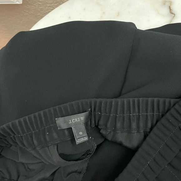 J. Crew Women’s Pull On Jogger Pants Side Zipper 10 Black - Picture 6 of 7